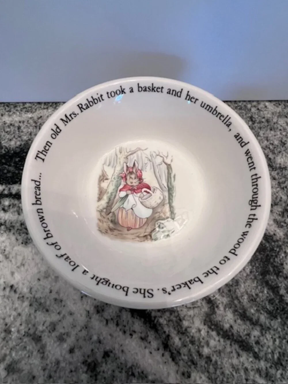 Wedgwood nursery set mug and bowl Beatrix Potter's Peter Rabbit‎